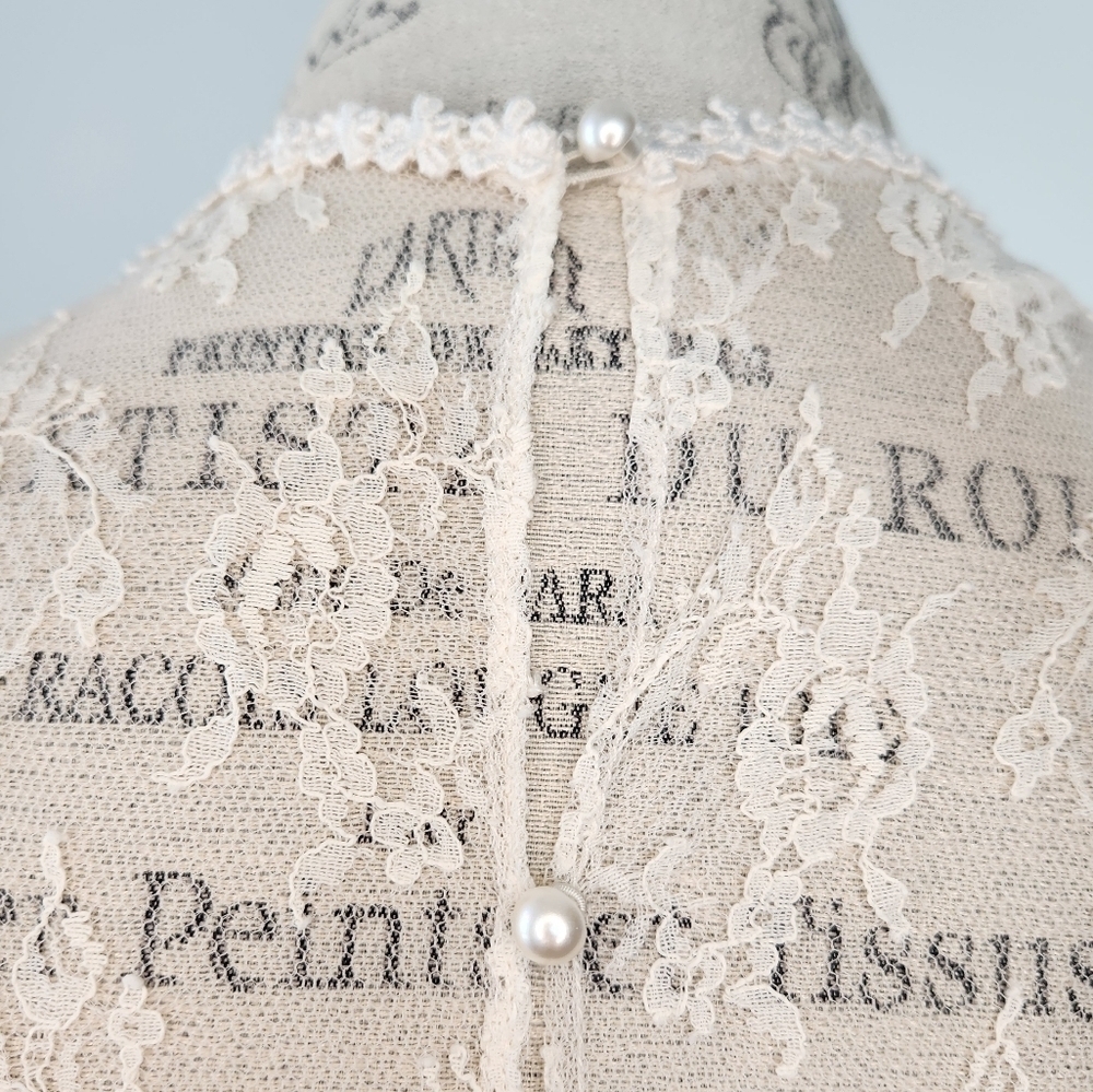 60s Antique lace lingerie dress - Picture 7 of 8